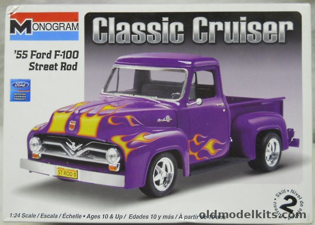 Monogram 1/24 1955 Ford F-100 Pickup Truck Street Rod, 85-0880 plastic model kit